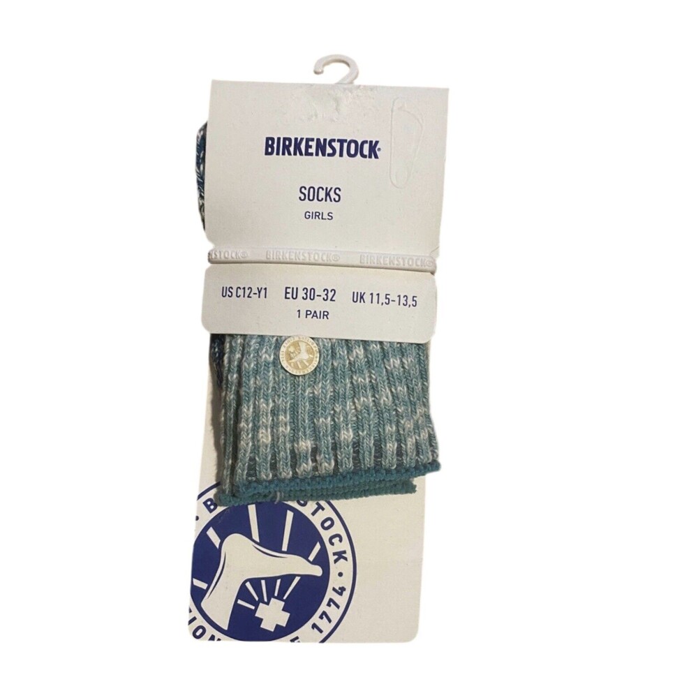 Birkenstock Girls Slub Block Crew Socks - Youth (C12-Y1)